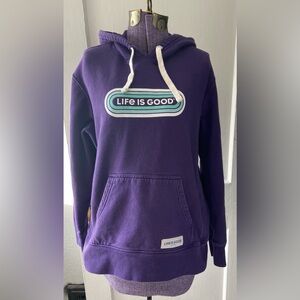 Life is Good Purple Hoodie Women’s Large